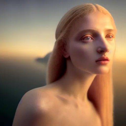 Prompt: photographic portrait of a stunningly beautiful classical greek renaissance female in soft dreamy light at sunset, contemporary fashion shoot, by edward robert hughes, annie leibovitz and steve mccurry, david lazar, jimmy nelsson, breathtaking, 8 k resolution, extremely detailed, beautiful, establishing shot, artistic, hyperrealistic, beautiful face, octane render