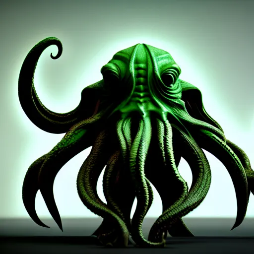 Image similar to cthulhu, octane render, unreal engine, ultradetailed, stylized as a 3 dimensional render