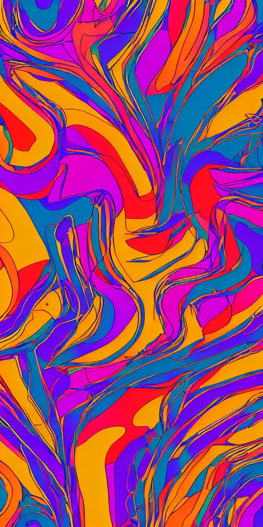 Image similar to abstract colorful pattern wallpaper, trending on artstation