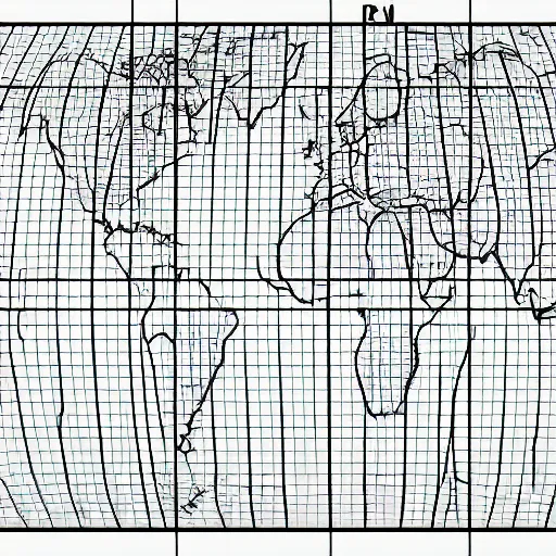 Image similar to linear orbital map, simple, greyscale