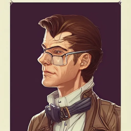 Prompt: head and shoulders portrait of Rufus from Deponia illustration, medium shot, intricate, elegant, highly detailed, digital art, ffffound, art by JC Leyendecker and sachin teng
