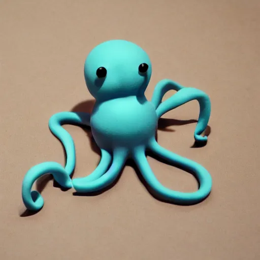 Prompt: a sloppy octopus claymation in the style of aardman