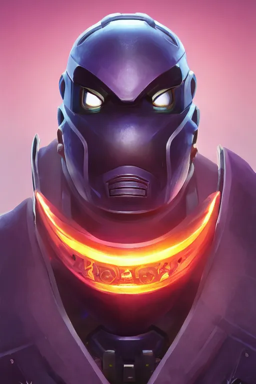 Image similar to epic mask helmet robot ninja portrait stylized as fornite style game design fanart by concept artist gervasio canda, behance hd by jesper ejsing, by rhads, makoto shinkai and lois van baarle, ilya kuvshinov, rossdraws global illumination radiating a glowing aura global illumination ray tracing hdr render in unreal engine 5