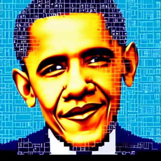 Prompt: ascii obama