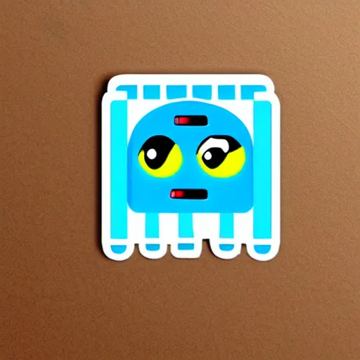 Image similar to cute sticker of a robot bird