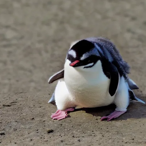 Image similar to The worlds cutest!!! wolf penguin hybrid