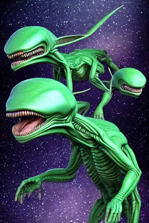 Image similar to hyper realistic aliens