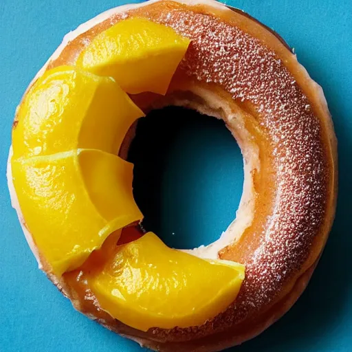 Image similar to a donut made out of lemons