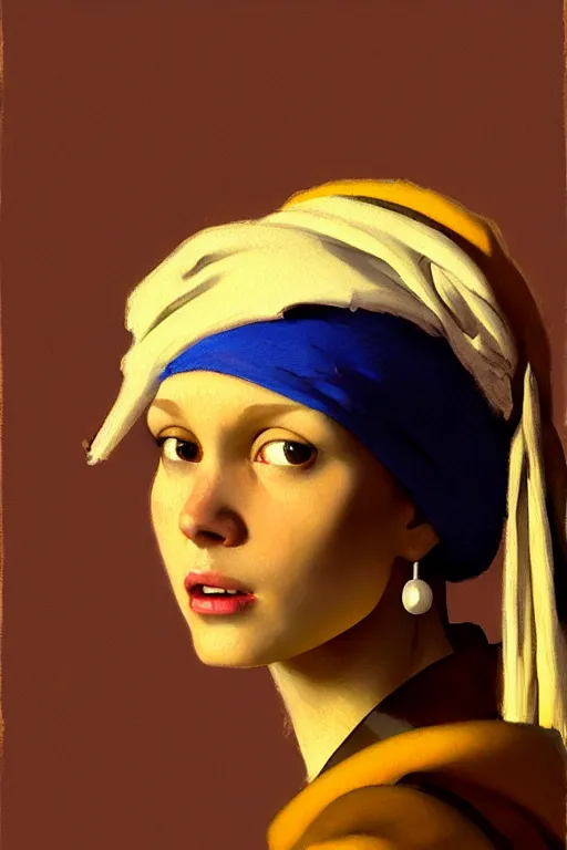 Image similar to team fortress 2 scout the girl with the pearl earring as the team fortress 2 scout team fortress 2 scout team fortress 2 scout, painting by gaston bussiere, katsuya terada, nc wyeth, greg rutkowski, craig mullins, vermeer, frank frazetta, mucha, tom of finland, trending on artstation