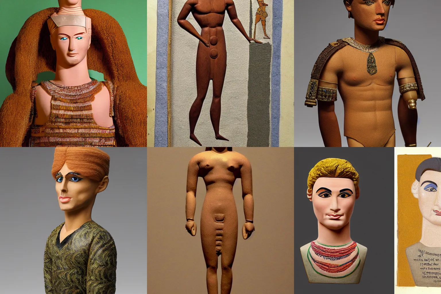 Prompt: ken doll, commoner, illustration, art in the style of Mesopotamia 3000 to 4000 BCE