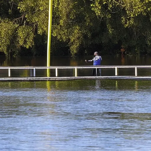 Prompt: a promising college football quarterback injures himself while fishing on the bayou, falling off a fishing pier