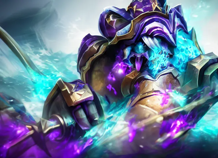 Prompt: champion splashart corruption