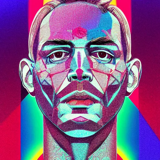 Prompt: the head of a sophisticated man partially made of rainbows, an ultrafine detailed illustration by james jean, final fantasy, intricate linework, bright colors, behance contest winner, vanitas, angular, altermodern, unreal engine 5 highly rendered, global illumination, radiant light, detailed and intricate environment