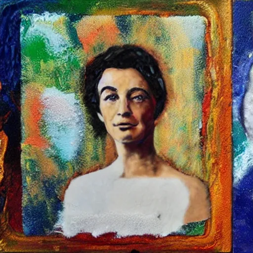 Image similar to oil paint impasto reliefs of famous people