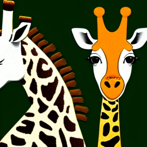 Image similar to giraffe smoking weed