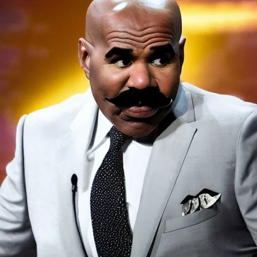 Image similar to giant mustache, steve harvey