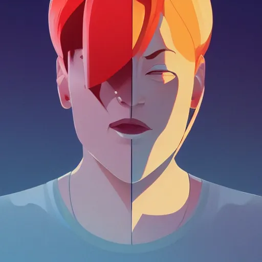 Image similar to face icon stylized minimalist atari, loftis, cory behance hd by jesper ejsing, by rhads, makoto shinkai and lois van baarle, ilya kuvshinov, rossdraws global illumination