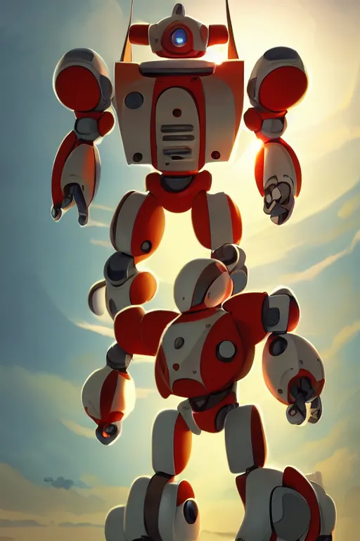 Image similar to metabots medabots medarotto medarot robot minimalist comics, behance hd by jesper ejsing, by rhads, makoto shinkai and lois van baarle, ilya kuvshinov, rossdraws global illumination ray tracing hdr radiating a glowing aura