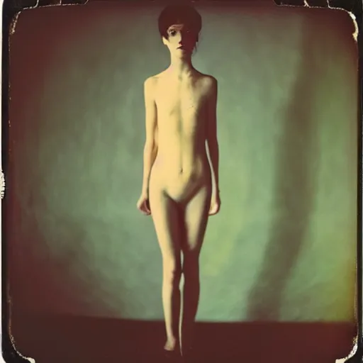 Image similar to kodak portra 4 0 0, wetplate, photo of a surreal artsy dream scene,, girl, weird fashion, photographed by paolo roversi style