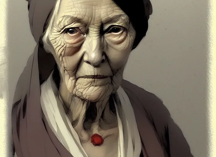 Prompt: 1 8 3 5 florence nightingale elderly, character face study, faces only, concept art finely detailed perfect art, painted by greg rutkowski makoto shinkai takashi takeuchi studio ghibli, pinterest, cevagraf comics