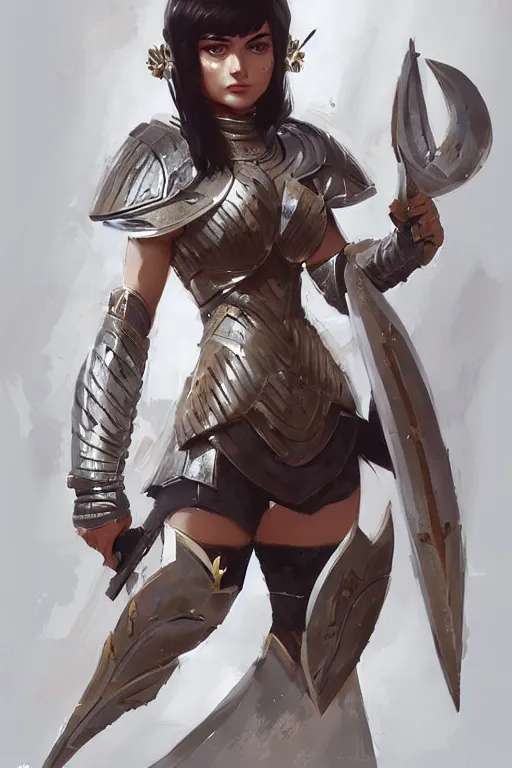 Image similar to Gorgeous armor achaemenid persian warrior girl by ilya kuvshinov, krenz cushart, Greg Rutkowski, trending on artstation