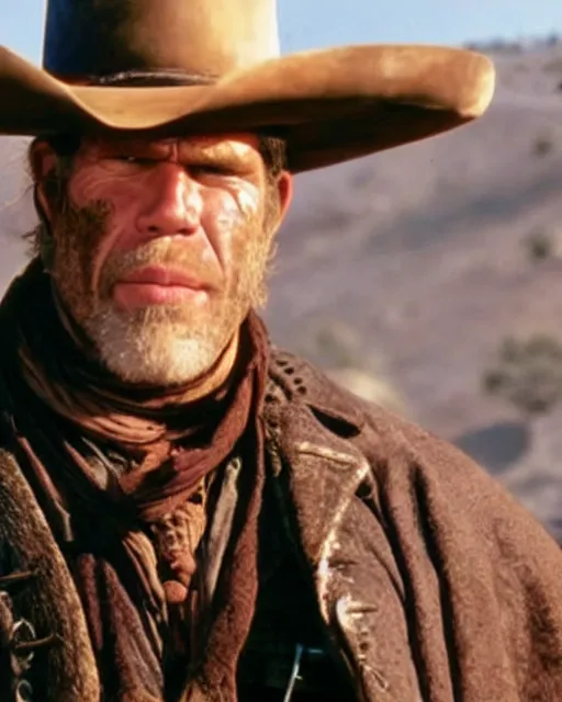 Image similar to film still close up shot of ron perlman in the movie a fistful of dollars. photographic, photography