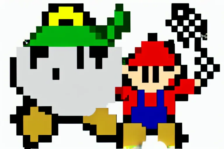 Prompt: Mario, Pokemon Sprite