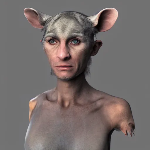 Prompt: a human - rat crossbreed, illustrated by antoine verney - carron and j. lesaffre, trending on artstation, 4 k, 8 k, artstation 3 d render, artstation 3 d, artstation graphics, artstation lighting