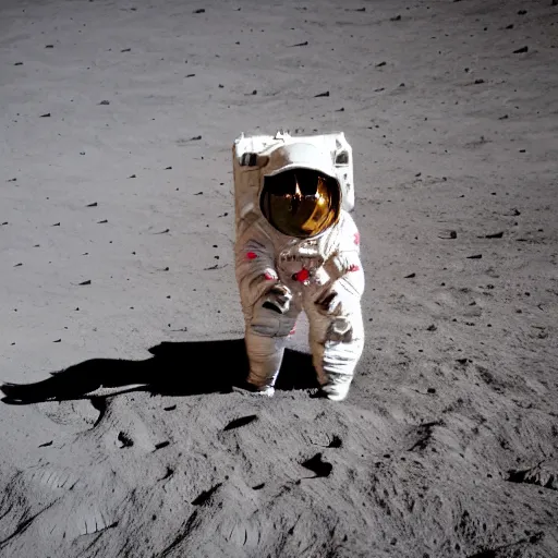 Image similar to cat wearing astronaut suit on the moon sigma 1 4 mm f / 1. 8 planet earth in the background