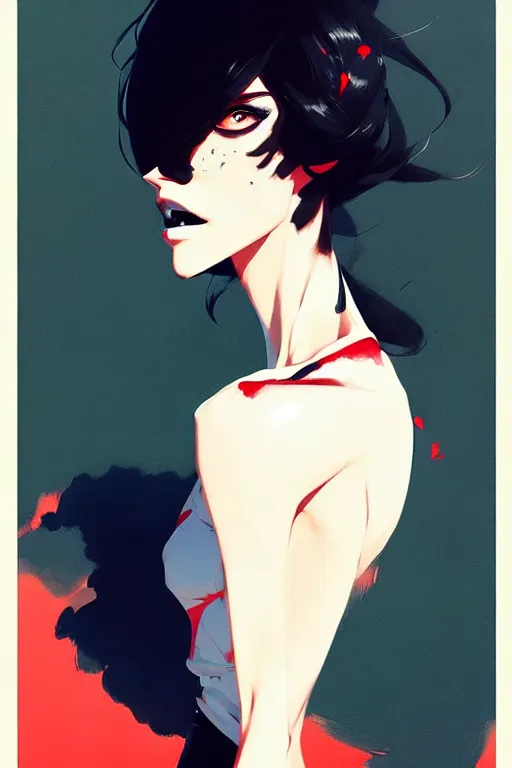 Image similar to a ultradetailed beautiful panting of a stylish woman in a black blazer, by conrad roset, greg rutkowski and makoto shinkai, trending on artstation