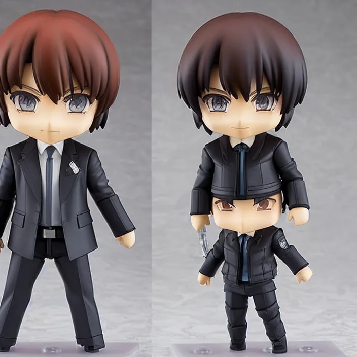 Prompt: Keanu Reeves, An anime nendoroid of Keanu Reeves, figurine, detailed product photo