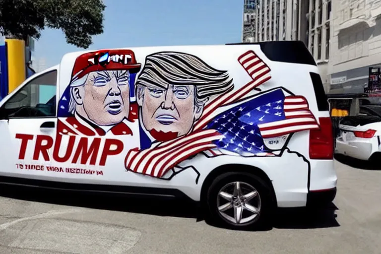 Image similar to trump-anime-car-wrap, side