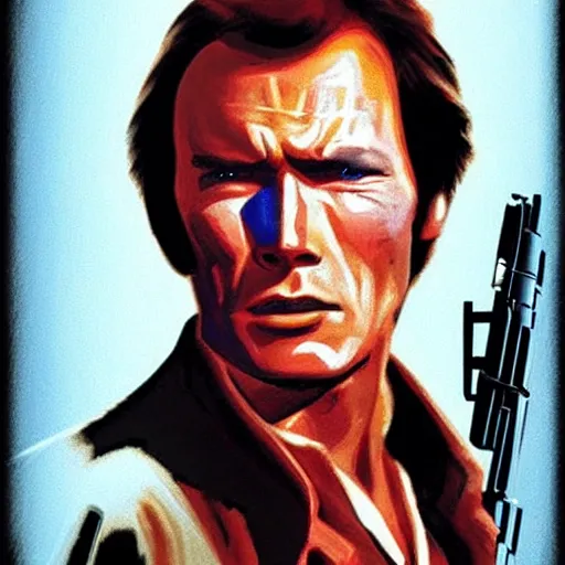 Image similar to clint eastwood as han solo from star wars ( great quality )