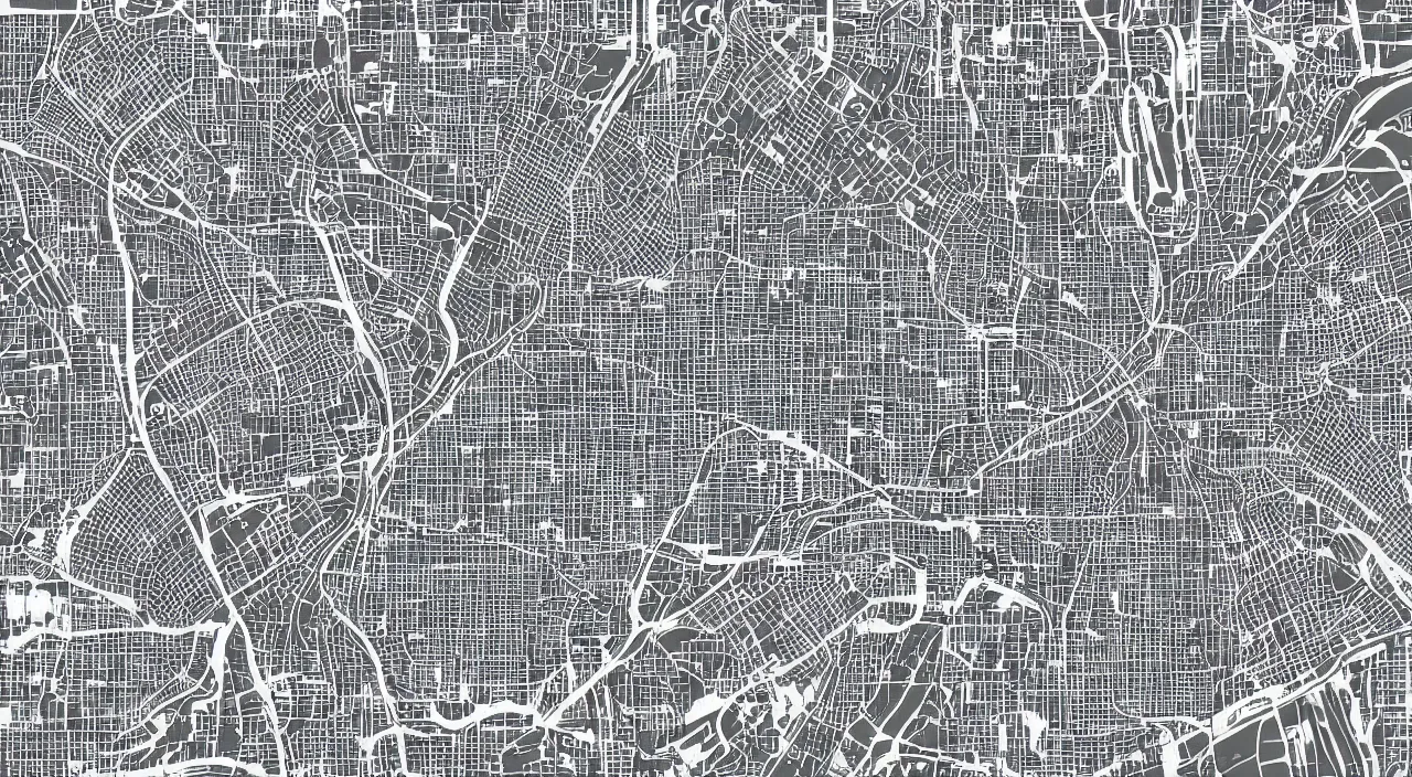 Image similar to los angeles as an axon drawing, in vector drawing style of charles williams