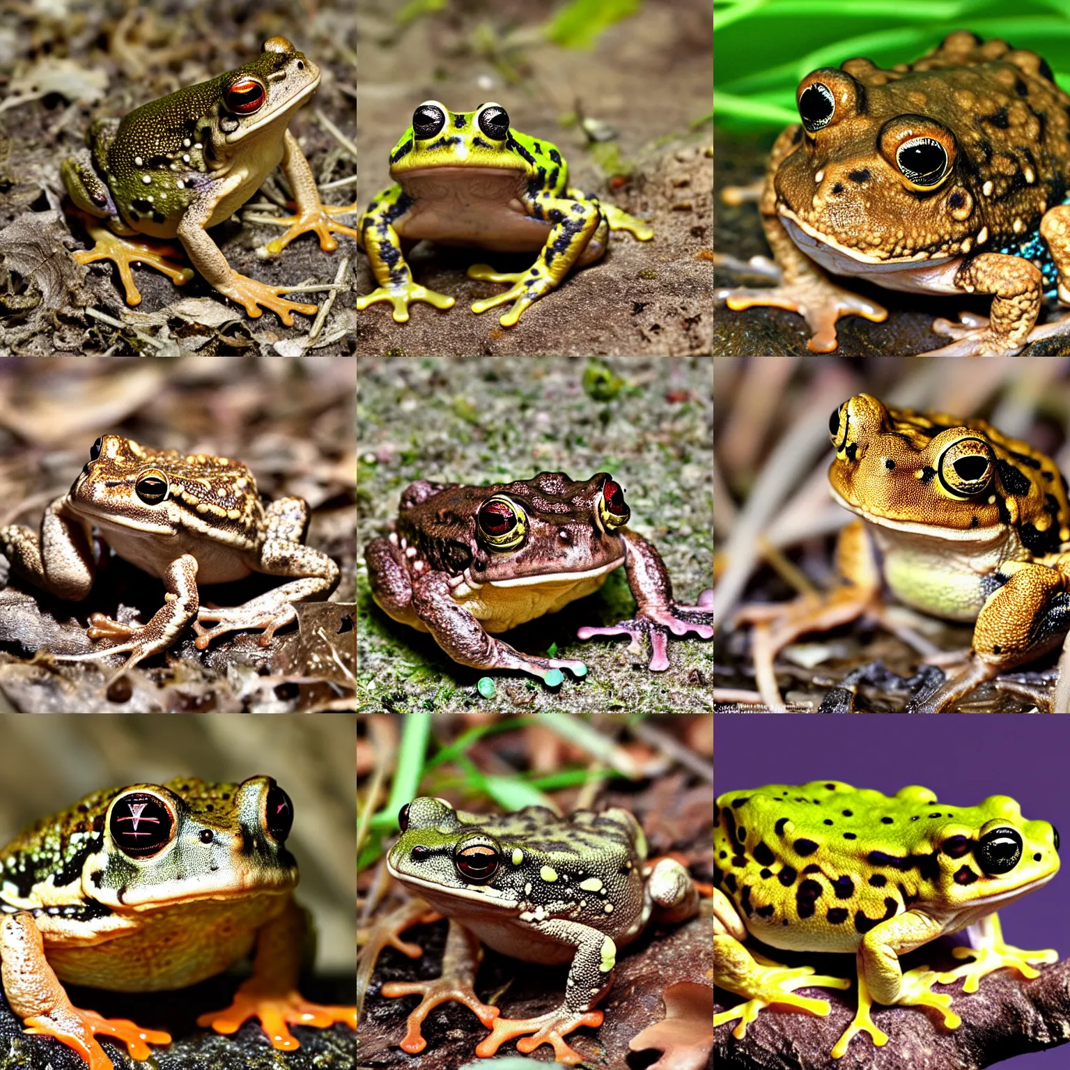 Prompt: mushroom frog toad hybrid