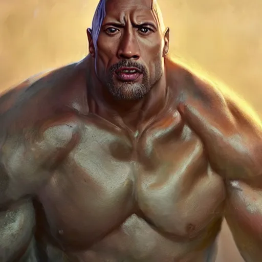 Prompt: the rock dwayne johnson, digital art by Mandy Jurgens and Irina French and Heraldo Ortega , hyperdetailed, artstation, cgsociety