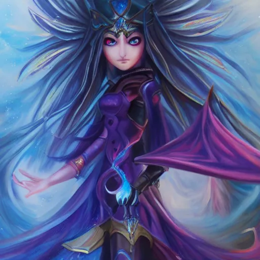 Image similar to beautiful dark magician girl, full body, mystical, ultra detailed, 4 k, ultra - realistic painting.