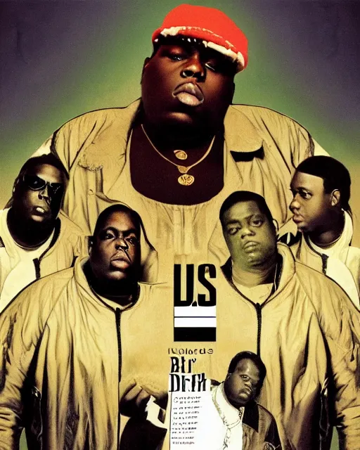 Image similar to updated album cover artwork of the notorious big's album life after death