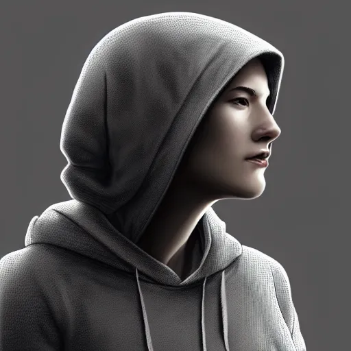 Image similar to portrait of alyx vance wearing a gray hoodie, sci - fi, intricate, elegant, highly detailed, digital painting, artstation, concept art, smooth, sharp focus, illustration, by bartek fedyczak, erak note, tooth wu, neil richards, kan liu, siwoo kim, jisu choe