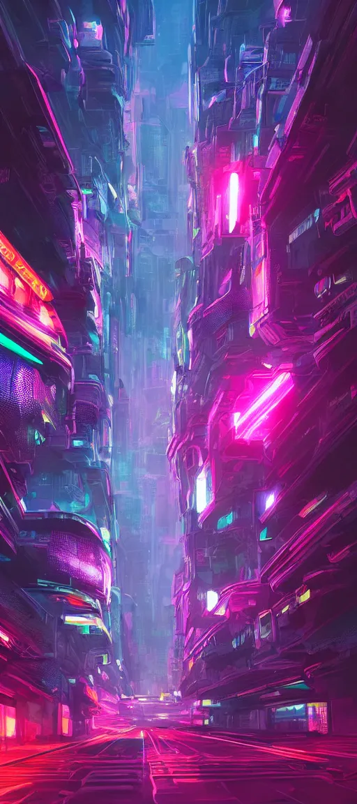 Image similar to A scifi futuristic city scape, neon lights, 2050, digital art