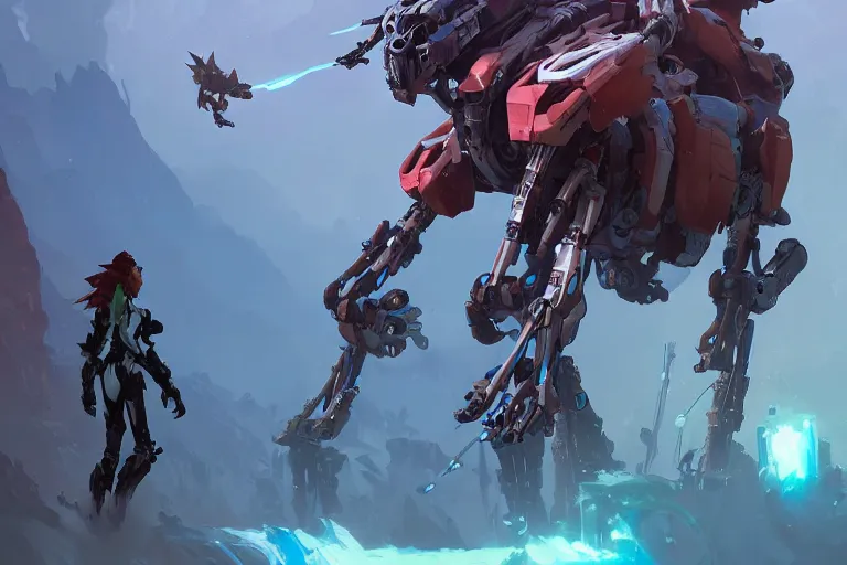 Image similar to longleg machine mecha animal beast robot of horizon forbidden west horizon zero dawn bioluminiscence, behance hd by jesper ejsing, by rhads, makoto shinkai and lois van baarle, ilya kuvshinov, rossdraws global illumination