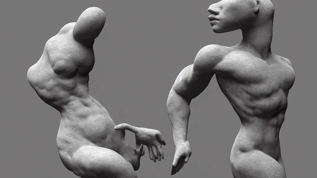 Image similar to marble sculpture swishing topology 3 d concept render, cgsociety