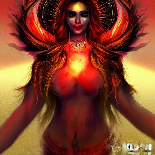 Image similar to the heavenly demon, stunning digital art