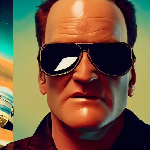 Prompt: hyperrealistic film still of quentin tarantino in space, stunning 3 d render, inspired by istvan sandorfi & greg rutkowski & unreal engine, perfect symmetry, dim volumetric cinematic lighting, 8 k octane comprehensive render, extremely hyper - detailed, incredibly lifelike attributes, intricate, real flesh texture, masterpiece, artstation, stunning,