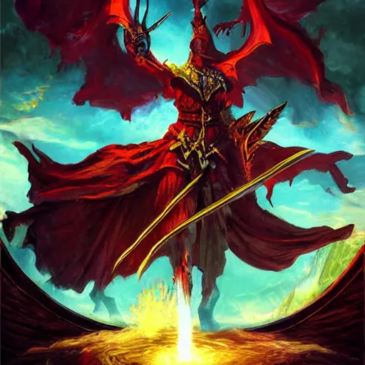 Image similar to magic the gathering artwork of sword