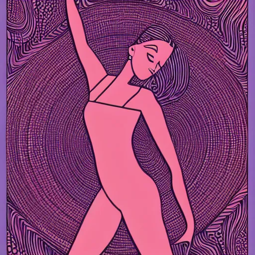 Image similar to a vector illustration of a beautiful woman dancing by laurel d austin, complex shading, highly detailed, adobe illustrator, digital art, trending on artstation