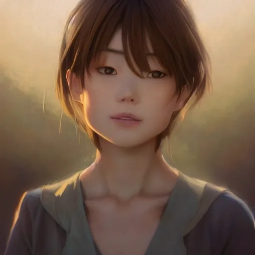 Image similar to Nagisa Furukawa from Clannad, detailed, centered, digital painting, artstation, concept art, donato giancola, Joseph Christian Leyendecker, WLOP, Boris Vallejo, Breathtaking, 8k resolution, extremely detailed, beautiful, establishing shot, artistic, hyperrealistic, beautiful face, octane render, cinematic lighting, dramatic lighting, masterpiece