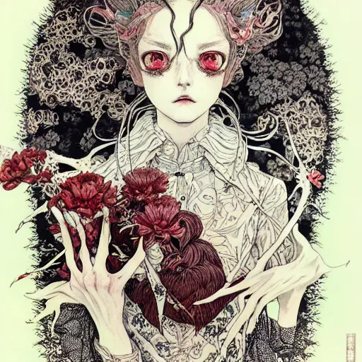 Image similar to prompt: Portrait painted in Smithe One style drawn by Vania Zouravliov and Takato Yamamoto, inspired by Fables, intricate acrylic gouache painting, high detail, sharp high detail, manga and anime 2000