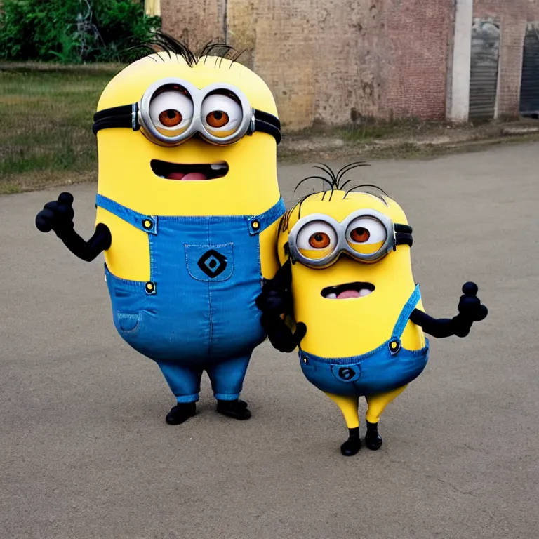 Image similar to photo of an anorexic minion