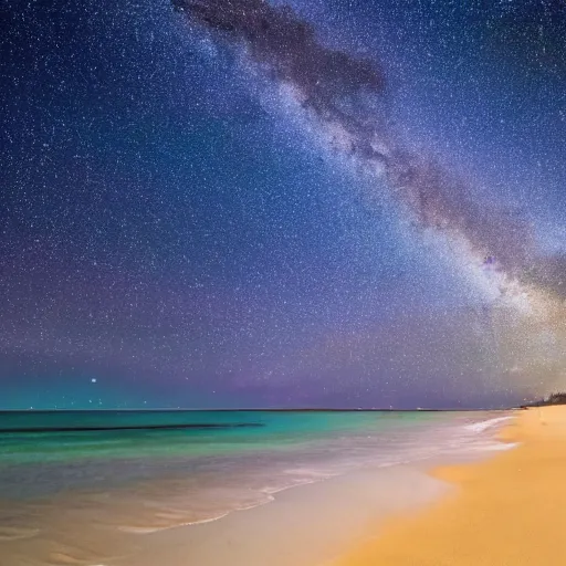 Image similar to planet on milky way as beach